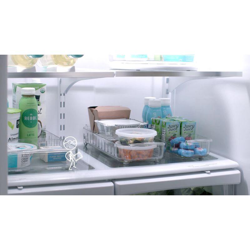 YouCopia® RollOut® Fridge Caddy, 9” x 15”, Rolling Fridge Organizer with Adjustable Dividers