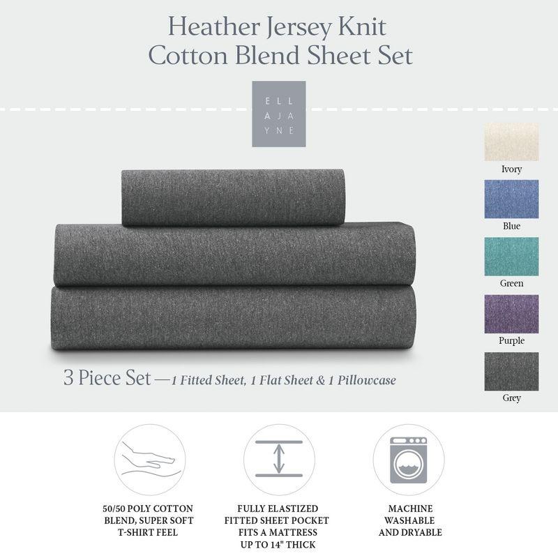 Cotton Blend Jersey Knit Sheet Set