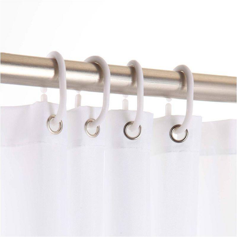 Solid Plastic Shower Curtain Hooks Rings