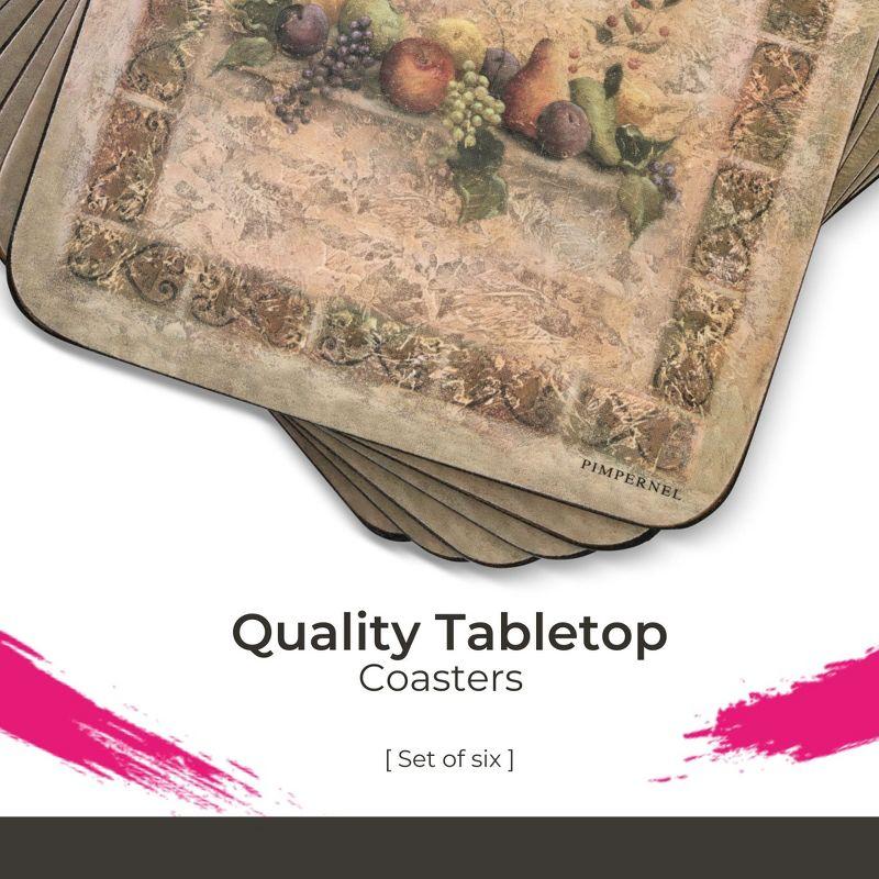 Pimpernel Pimpernel Tuscan Palette Coasters 4"X 4" (Set of 6)