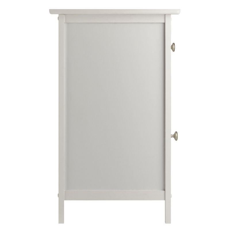 Eugene Nightstand - White - Winsome: Wood Composite Bedside Cabinet with Storage Drawer & Shelf