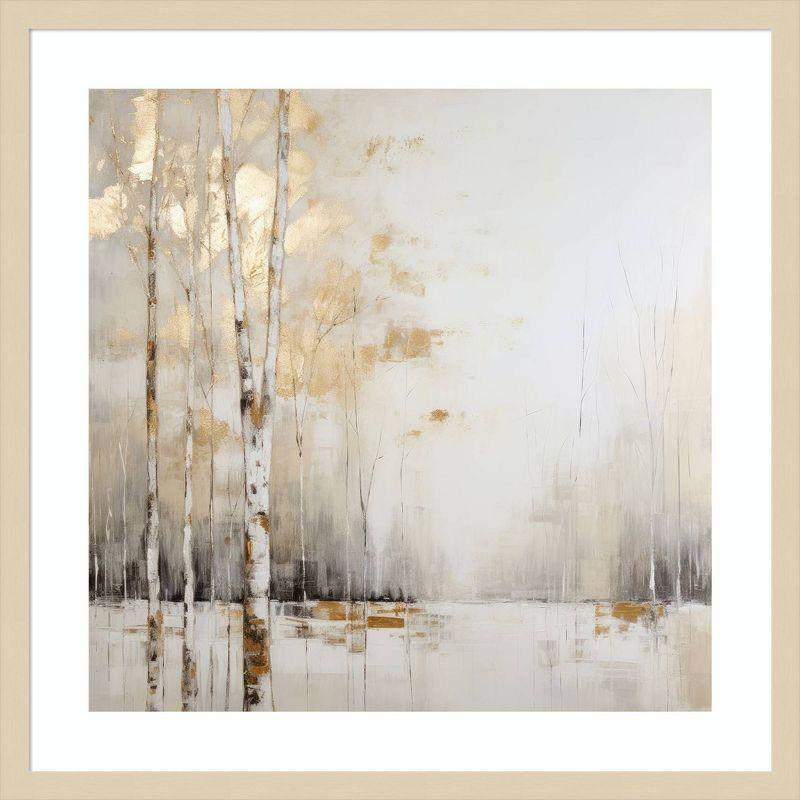 Amanti Art Beige Birches III by Lazar studio Framed Wall Art Print