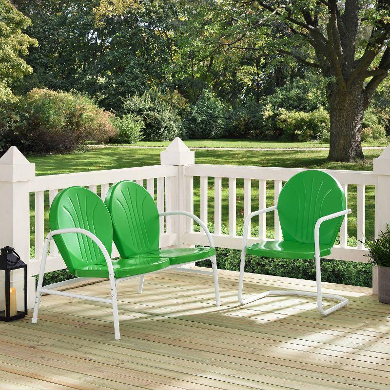 Griffith 2pc Outdoor Seating Set - Kelly Green - Crosley