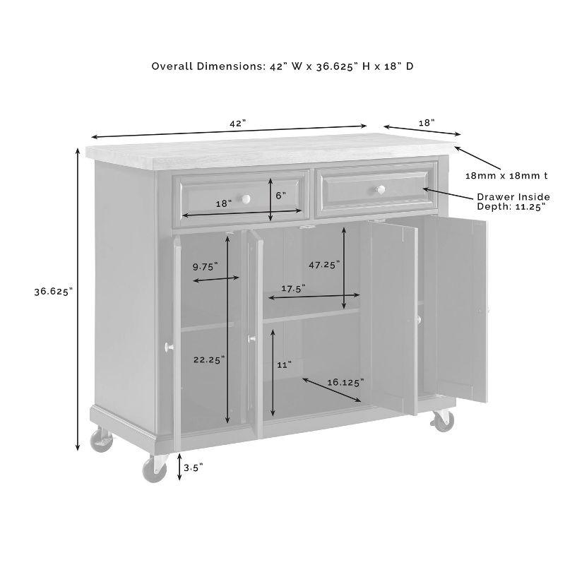 Madison Solid Wood Top Kitchen Island