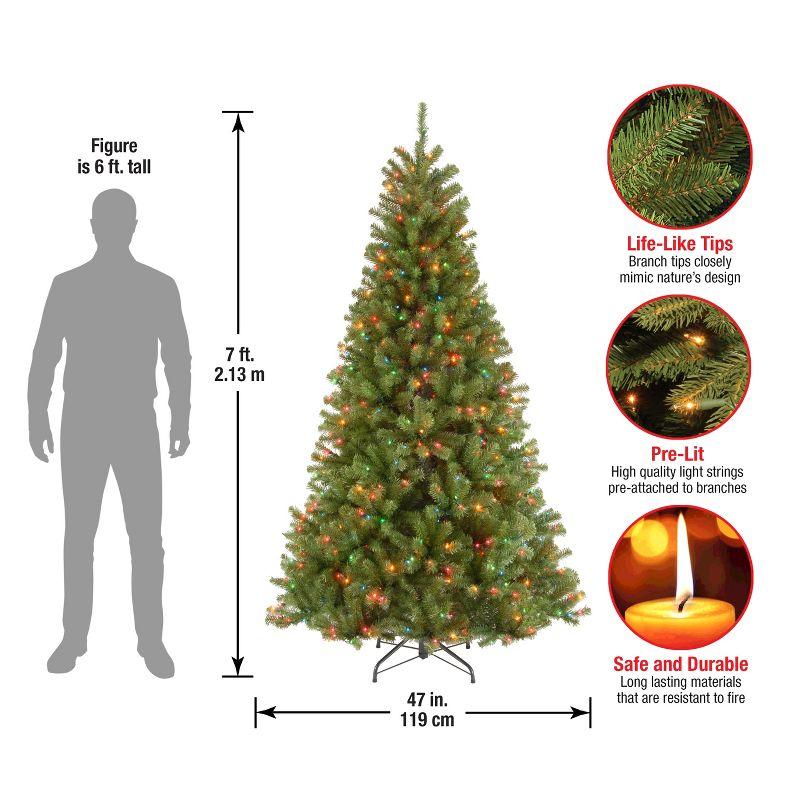 Prelit North Valley Spruce Artificial Christmas Tree Multicolor Lights - National Tree Company