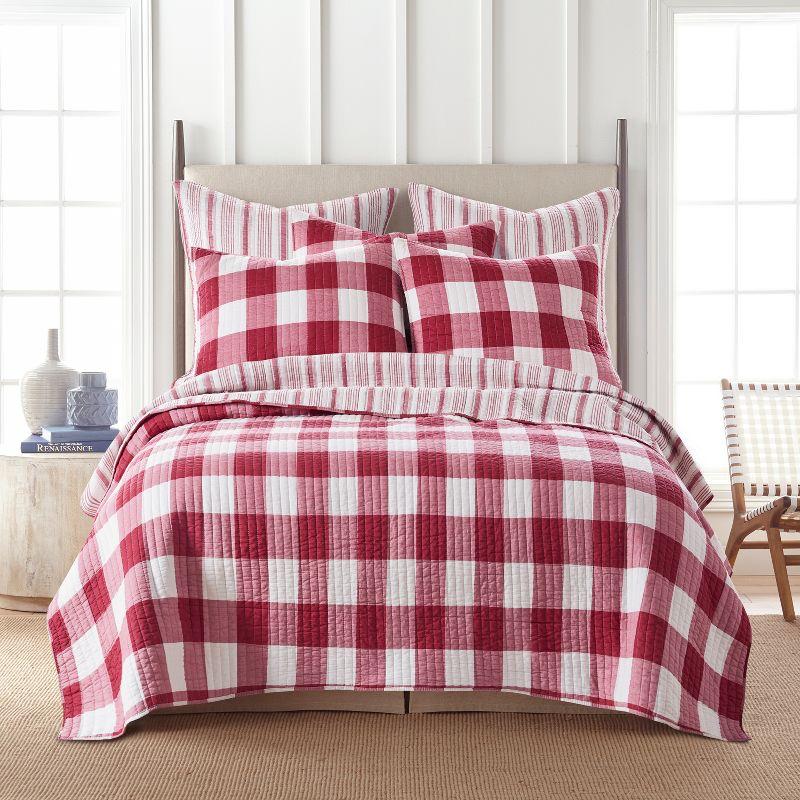 Camden Red Euro Shams - Set of 2 - Levtex Home