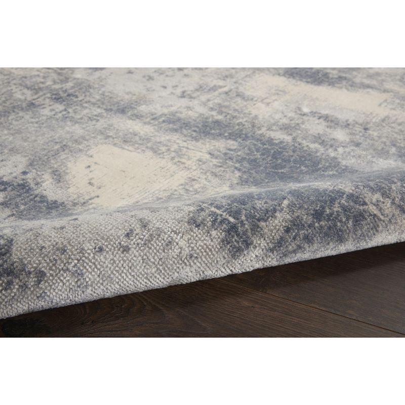 Nourison Rustic Textures Contemporary Abstract Indoor Area Rug Blue/Ivory 3'11" x 5'11"