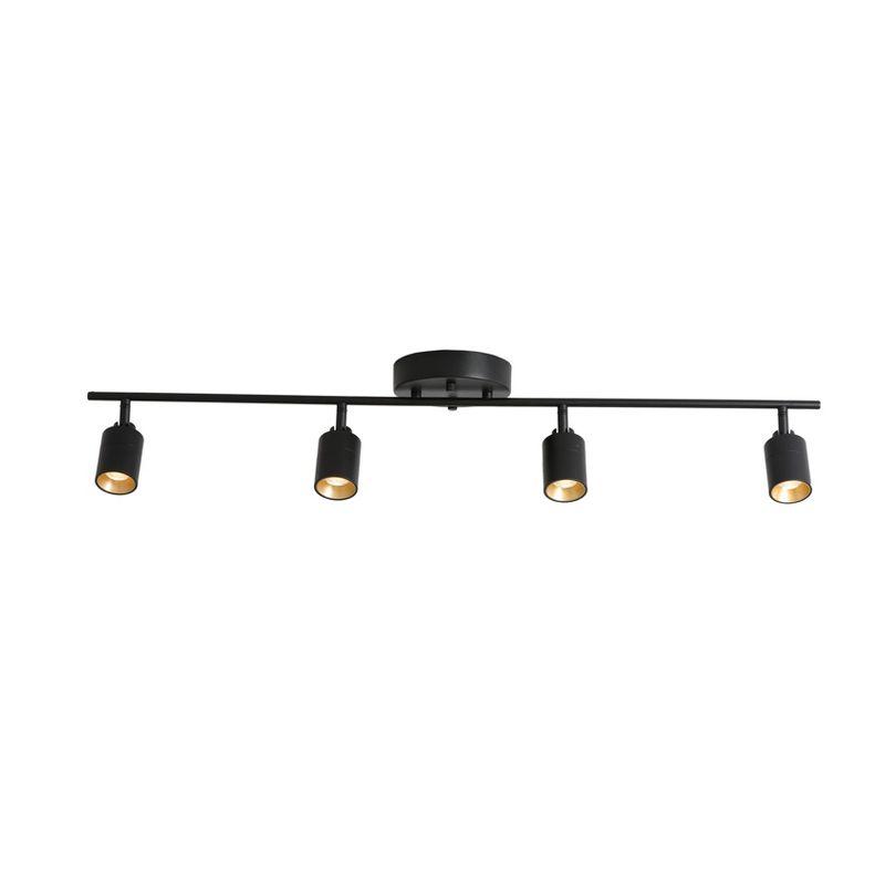 Shura Black Aluminum 4-Head LED Track Light