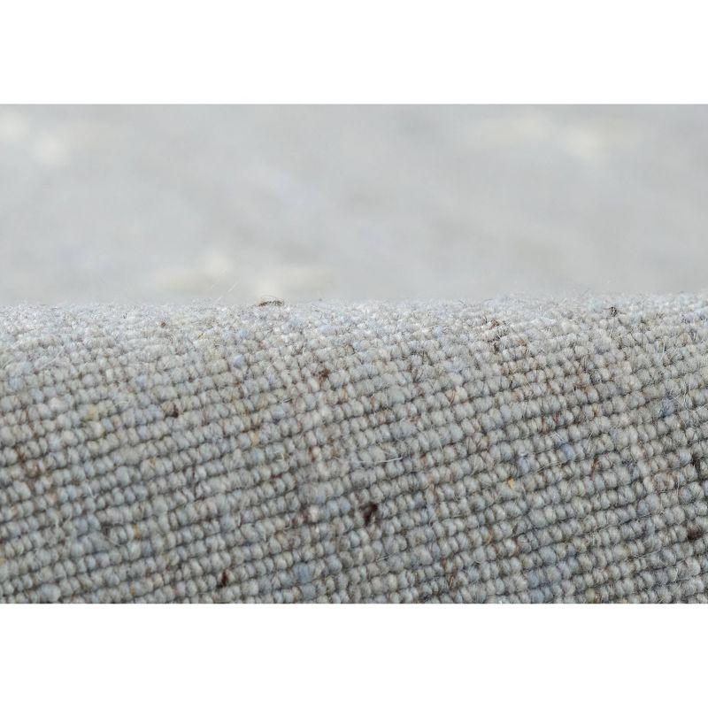 Momeni 9'x12' Oliver Cross Handloomed Area Rug Light Blue: Geometric Wool & Polyester, Low Pile, Indoor Use
