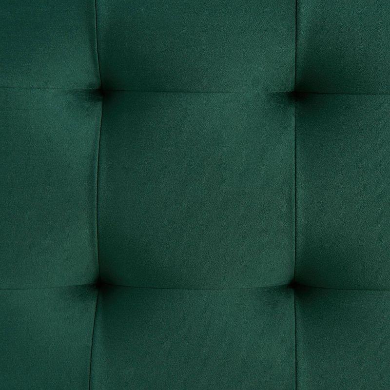 Picket House Furnishings Jude Tufted Storage Ottoman Green: Upholstered Bench with Foam Fill & Plywood Frame