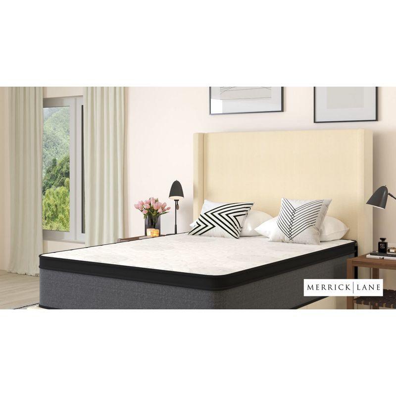 Merrick Lane 13" Euro Top King Size Mattress in a Box with Hybrid Pocket Spring and Foam Design for Supportive Pressure Relief