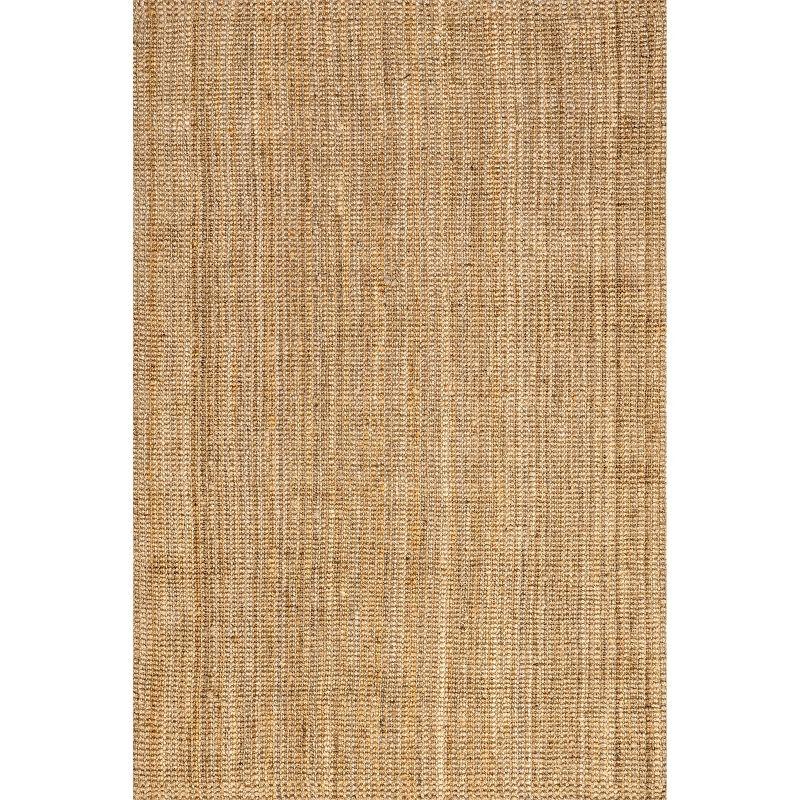 Nuloom Ashli Solid 6x9 Jute Indoor Area Rug for Dining Room Rug Neutral Rug Living Room Rug Kitchen, Natural