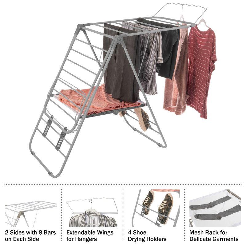 Deluxe Clothes Drying Rack Brushed Stainless Steel