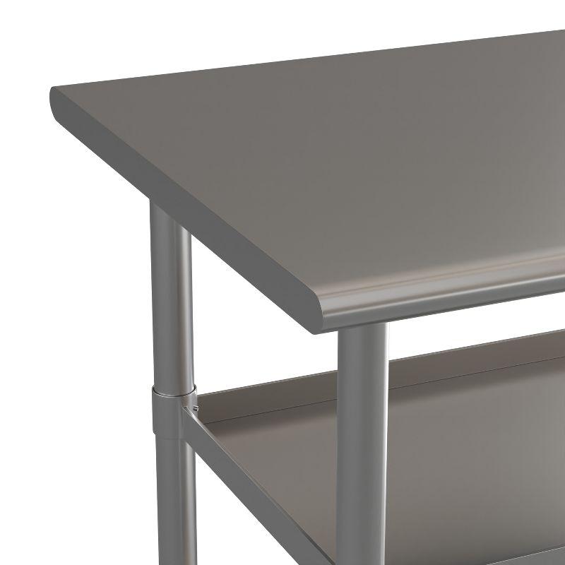 Emma and Oliver NSF Certified Stainless Steel 18 Gauge Work Table with 2 Undershelves