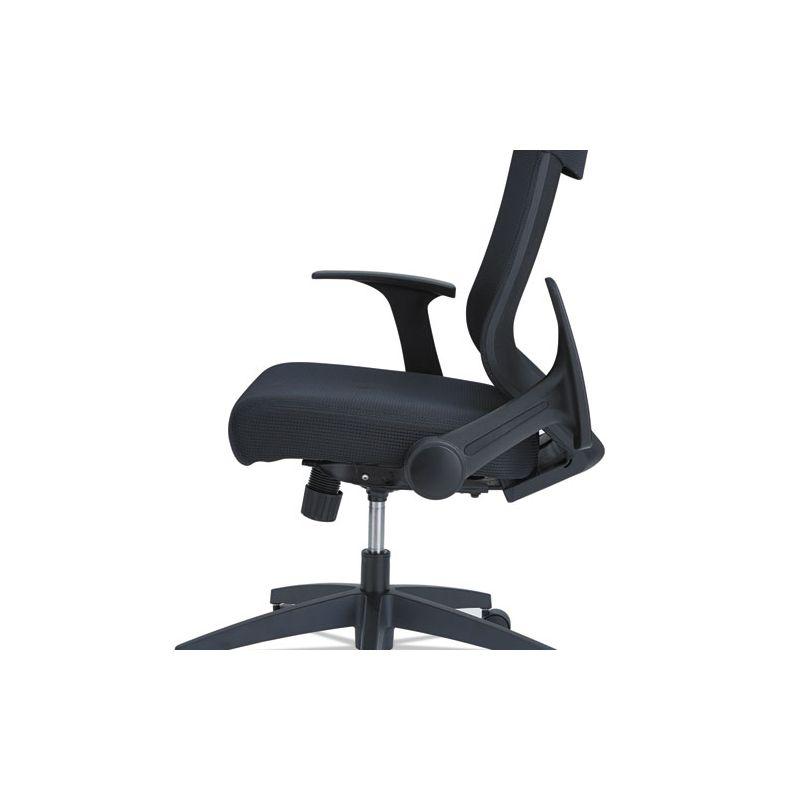 Alera Alera EB-K Series Synchro Mid-Back Flip-Arm Mesh Chair, Supports Up to 275 lb, 18.5“ to 22.04" Seat Height, Black