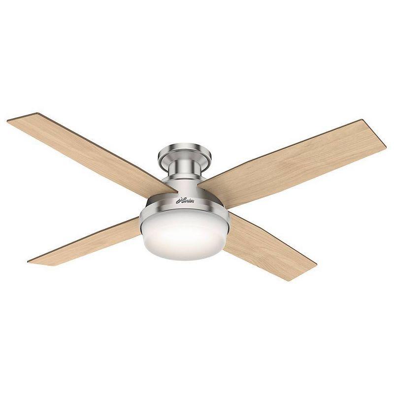 52" Dempsey Low Profile Ceiling Fan with Remote (Includes LED Light Bulb) - Hunter Fan