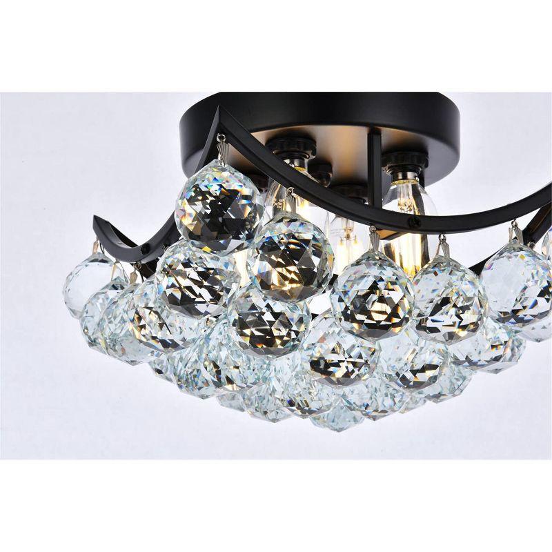 Elegant Lighting Corona 10 inch black flush mount