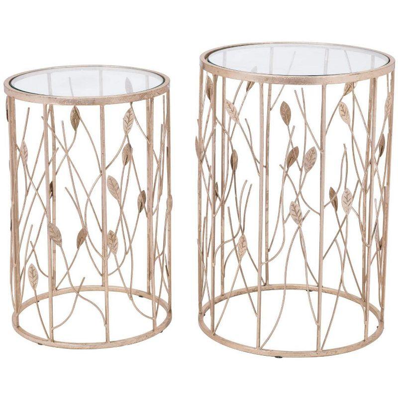 Zuo Set of 2 Sage Side Tables Gold