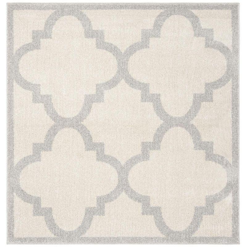 Amherst AMT423 Power Loomed Indoor Area Rug - Beige/Light Grey - 5'x5' - Safavieh