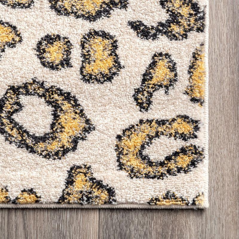 Nuloom Leopard Animal 7x9 Indoor Area Rug for Living Room Bedroom Dining Room Kitchen, Beige/Ivory