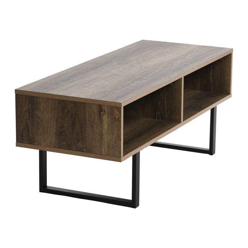Household Essentials Jamestown TV Stand: Engineered Wood, Iron Frame, for 42" TVs Ashwood