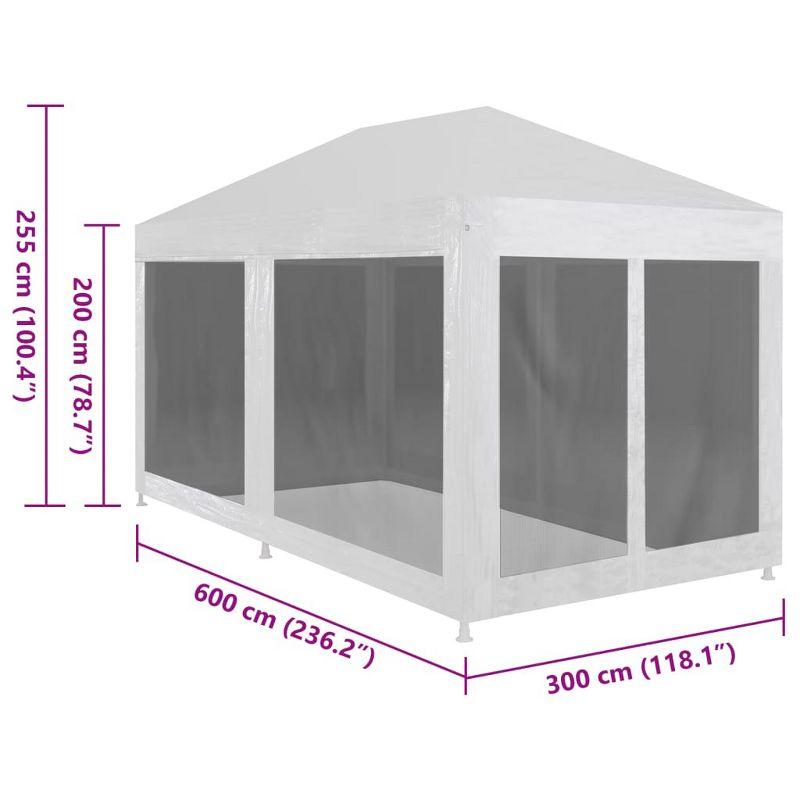 vidaXL 19.7 Ft. W x 9.8 Ft. D Steel Party Tent with 4 Mesh Sidewalls