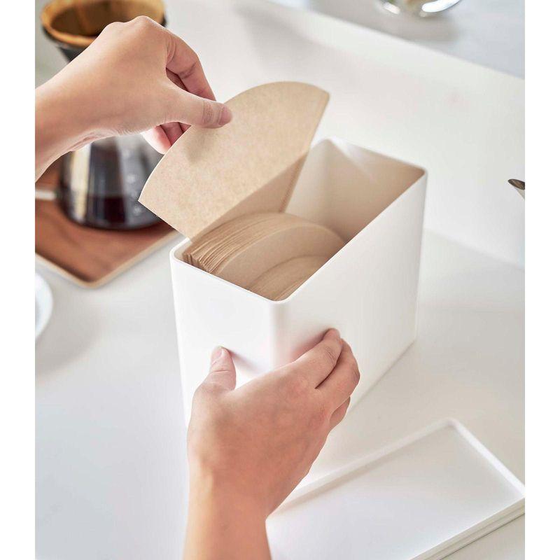 Yamazaki Home Coffee Filter Case, Polypropylene, Lid