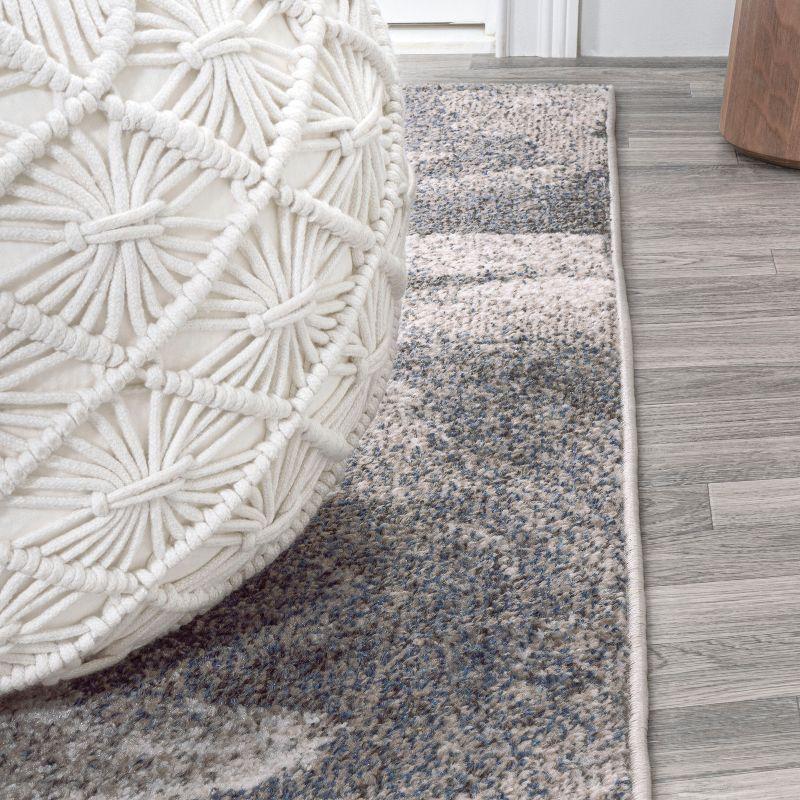 3' x 5' Petalo Abstract Two-Tone Modern Area Rug, Gray/Cream - JONATHAN Y