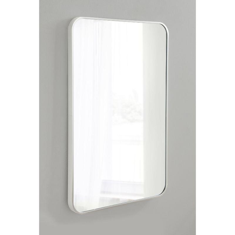 Kate and Laurel Zayda Radius Rectangle Framed Wall Mirror, 20x30, Silver
