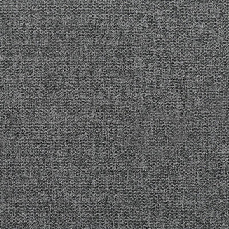 Nash Side Chair with Black Legs Gray - CorLiving: Mid-Century Design, Chenille Upholstery, Foam Support