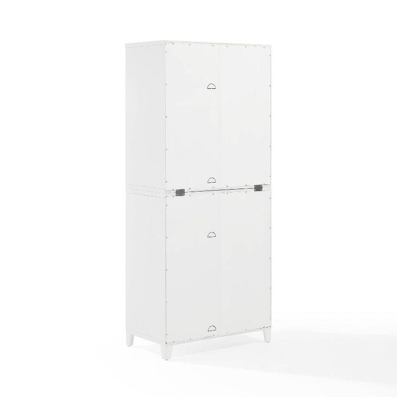 Crosley 70" Roarke 2pc Glass Door Kitchen Pantry Storage Cabinet Set White