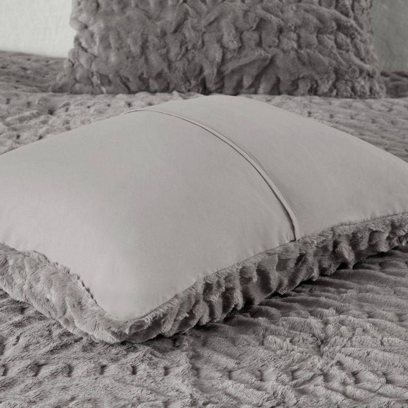 Almagul Ruched Fur Down Alternative Comforter Set