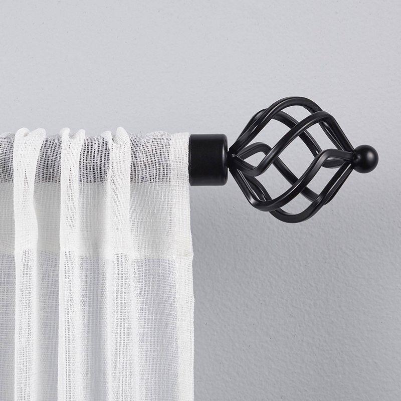 Exclusive Home Exclusive Home Torch Curtain Rod and Coordinating Finial Set, Adjustable