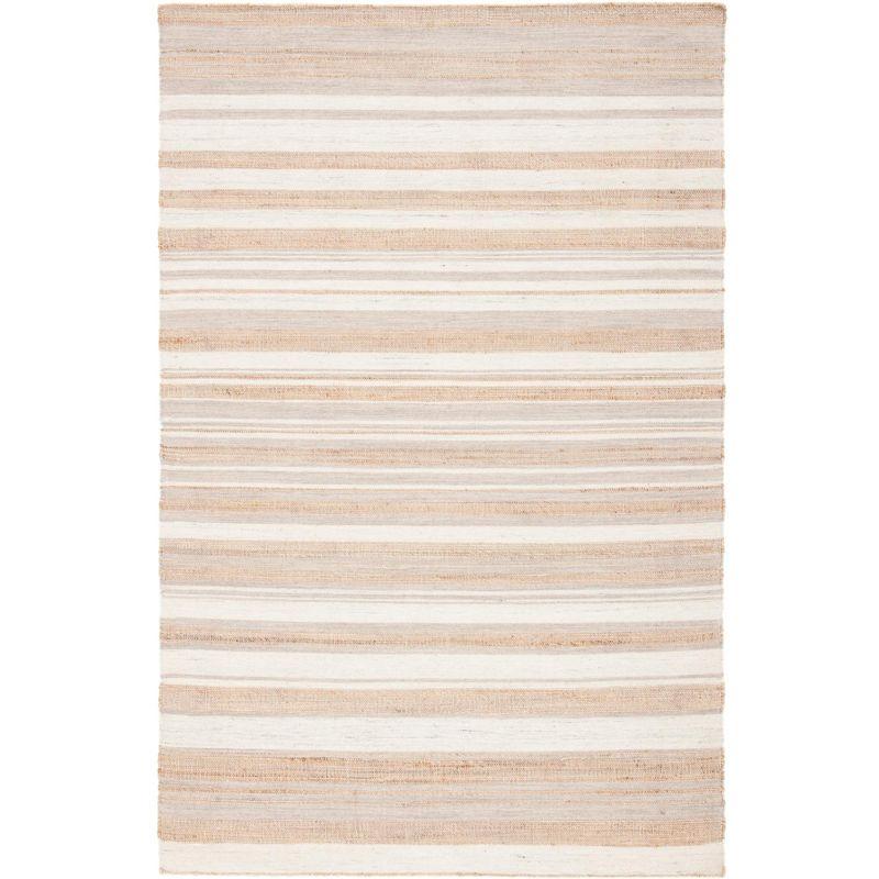 Highland Dunes Grice Hand Woven 50% Jute, 50% Wool Striped Rug