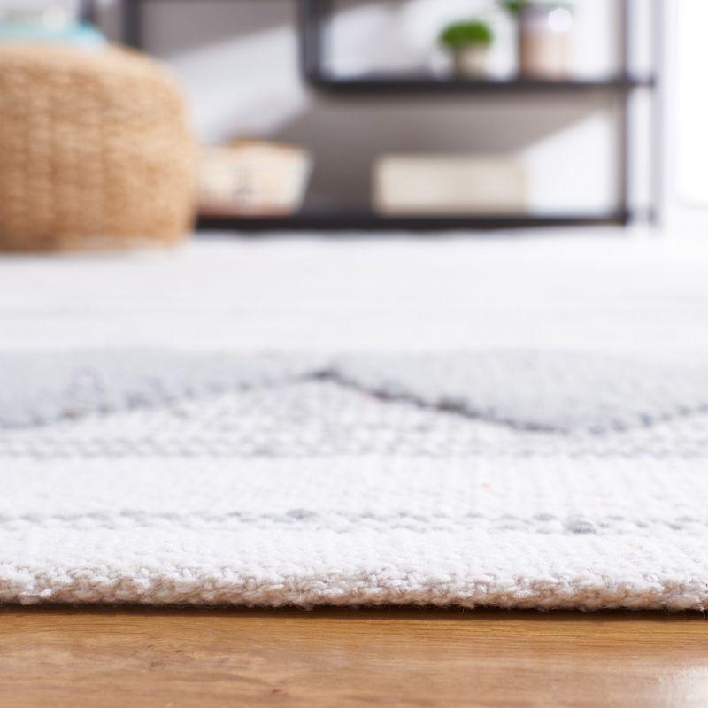Montauk MTK708 Hand Woven, Flat Weave Indoor Area Rug - Aqua/Ivory - 6'x6' - Safavieh
