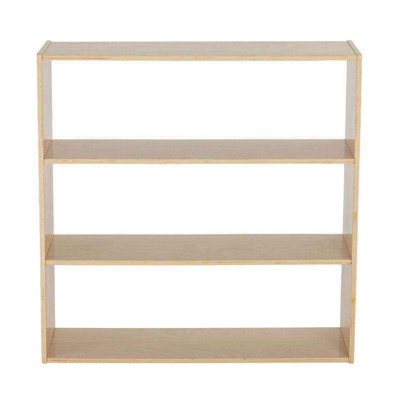 ECR4Kids Streamline 3-Shelf Storage Cabinet, 36in High, Double-Sided Display