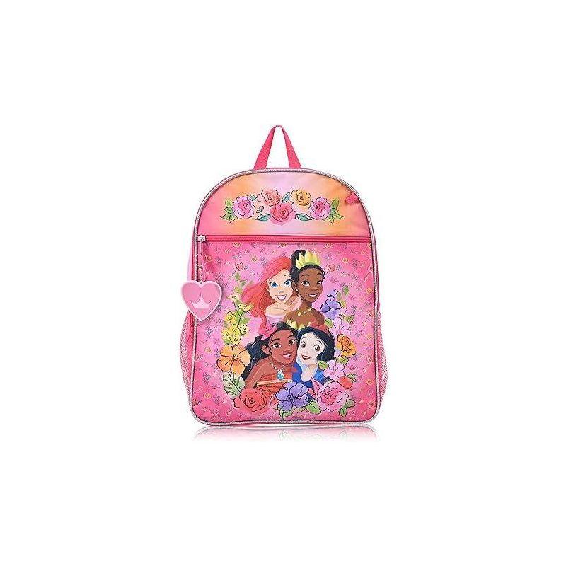 Disney Girls Princesses School Backpacks For Kids, Princess 6-piece