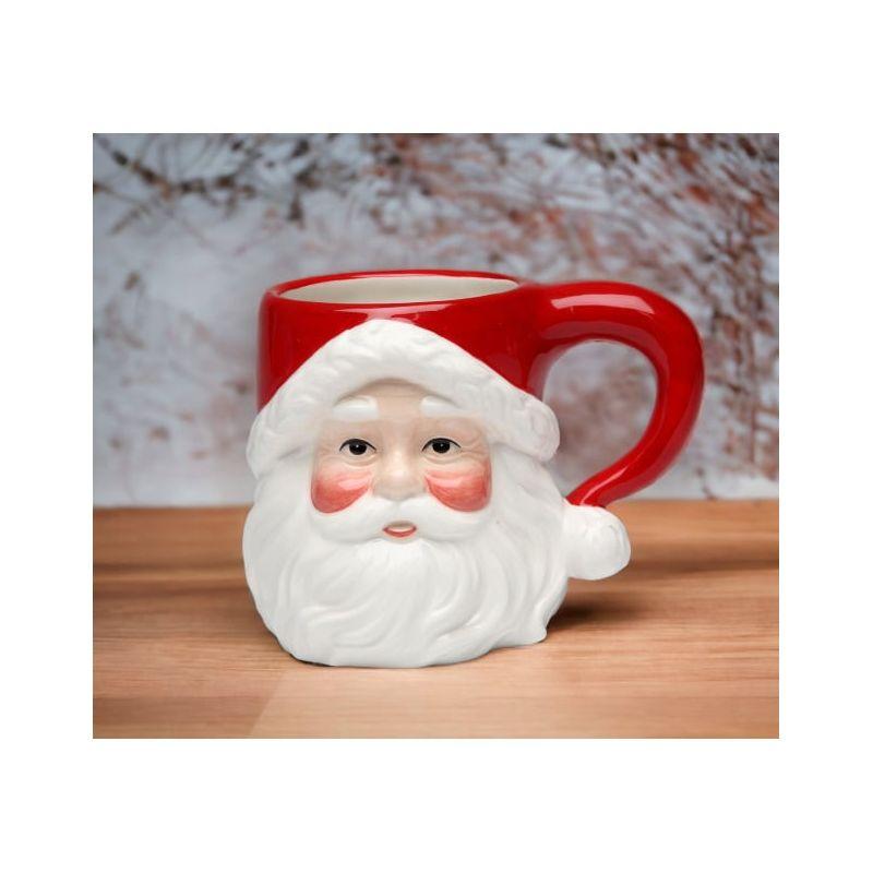 Kevins Gift Shoppe Ceramic Christmas Holiday Santa Mugs ( Set Of 4 )