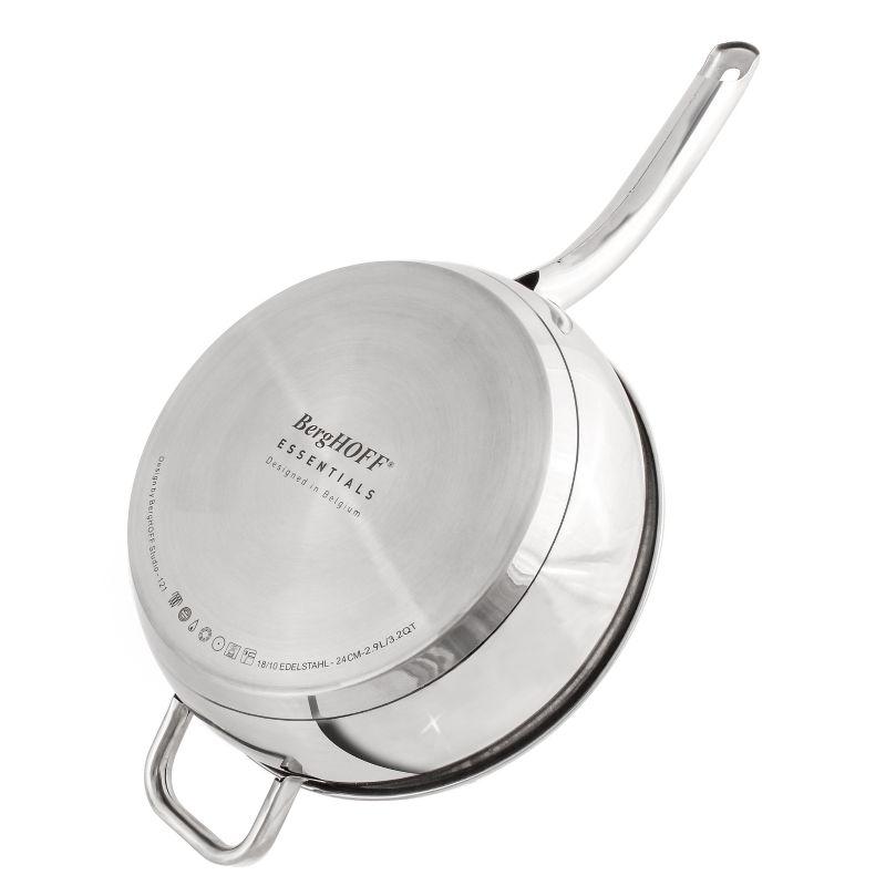 BergHOFF BergHOFF Stainless Steel 18/10 Deep Skillet Belly Shape, 9.5"