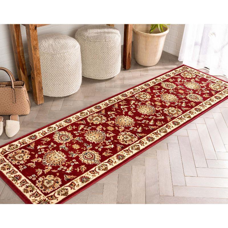 Well Woven Sultan Sarouk Oriental Persian Floral Formal Traditional Modern Classic Thick Soft Area Rug