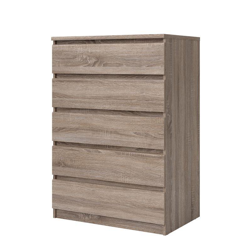 Scottsdale Truffle Gray 5-Drawer Engineered Wood Chest