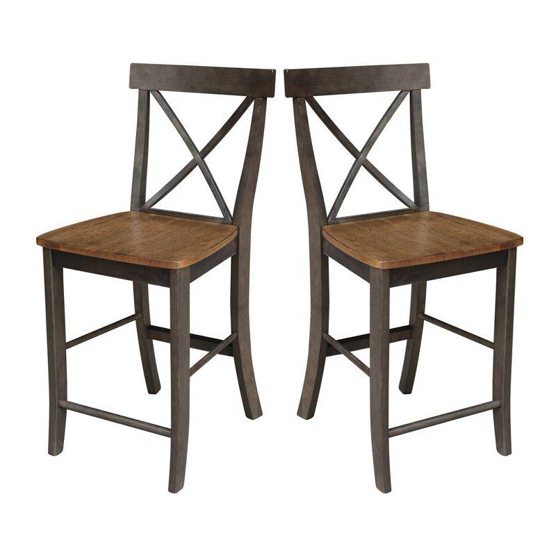 24" Martha X Back Counter Height Barstool - International Concepts