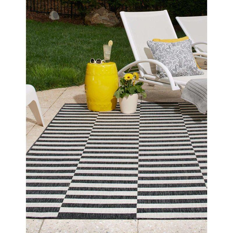 Unique Loom Outdoor Striped Area Rug