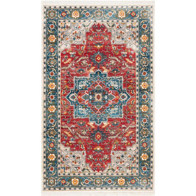 Vintage Persian VTP478 Power Loomed Area Rug - Red/Blue - 3'x5' - Safavieh.
