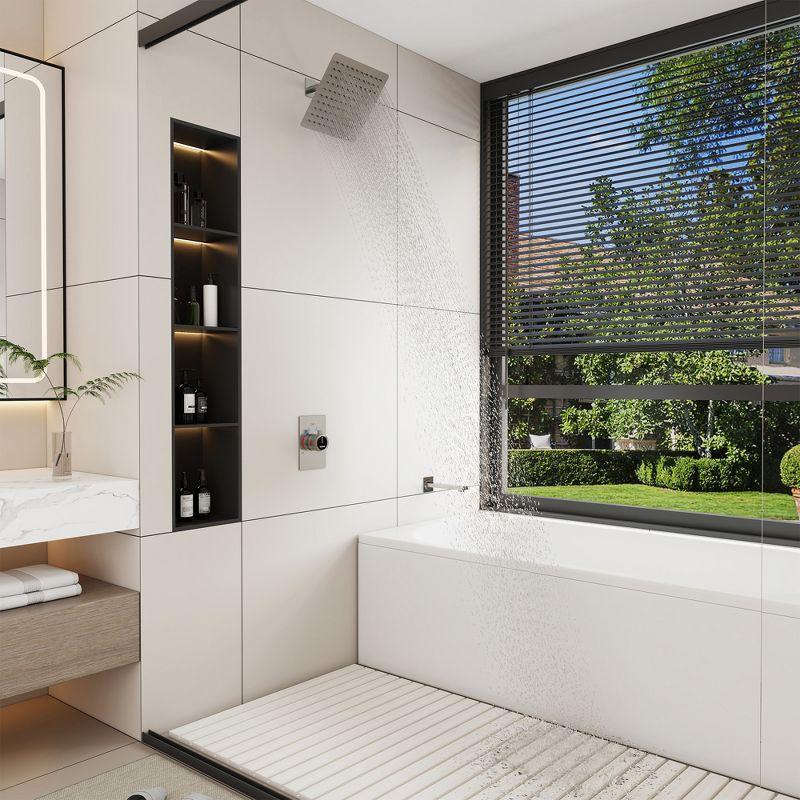 10 Inch Rainfall Shower System with Tilt Shower Head and Tub Spout with Rough in-Valve