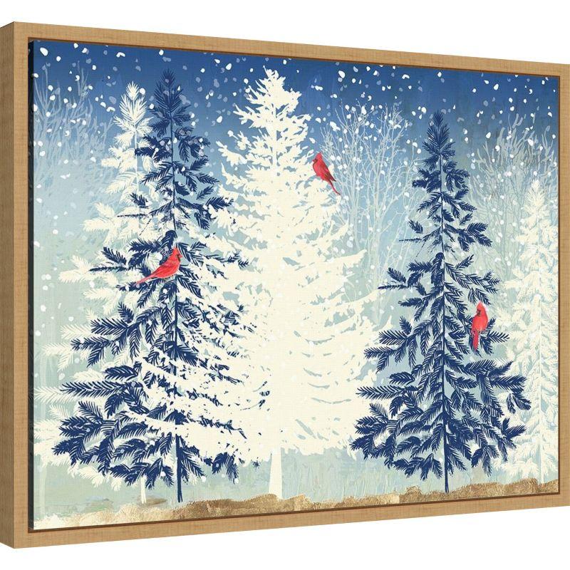 Amanti Art Snow Christmas by PI Studio Framed Canvas Wall Art