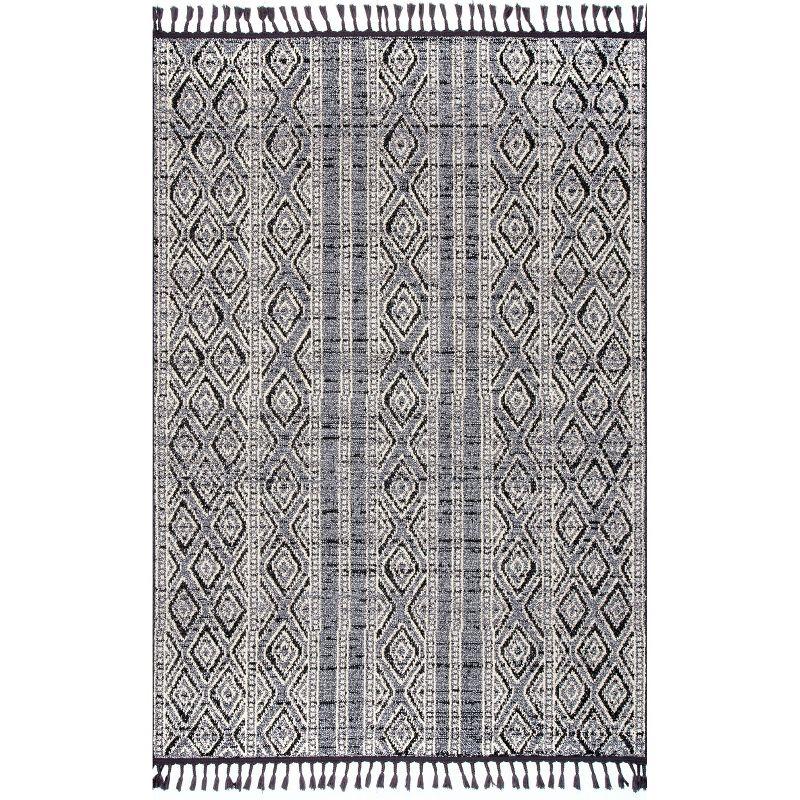 Nuloom Chenoa Striped Global Tassel Indoor Area Rug, 5' x 8', Gray