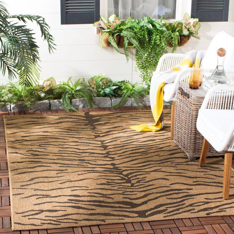 Courtyard CY6953 Power Loomed Indoor/Outdoor Accent Rug - Gold/Natural - 2'7"x5' - Safavieh.