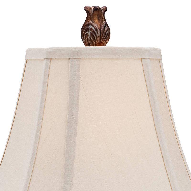 Regency Hill Thornewood 35 1/2" Tall Large Traditional End Table Lamp Brown Single Beige Shade Console Living Room Bedroom Bedside Nightstand House