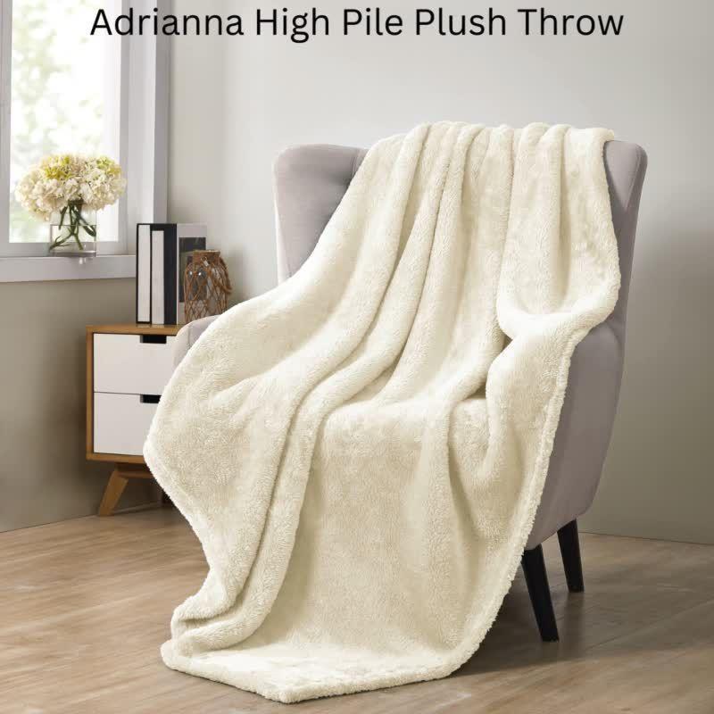 Adrianna High Pile Plush Throw, 50" x 70"